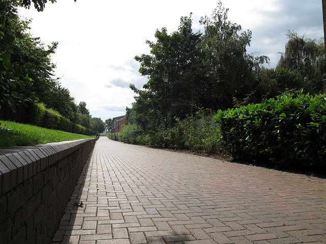 Scenic outdoor trail path for cycling and walking